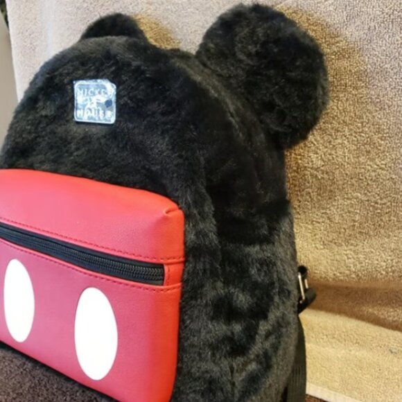 NWOT Soft Plush Mickey Mouse Backpack Purse WDW Disney